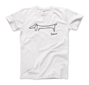 Pablo Picasso Dachshund Dog (lump) Artwork T-shirt - Men (unisex) / White / s - T-shirt