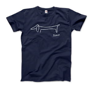Pablo Picasso Dachshund Dog (lump) Artwork T-shirt - Men (unisex) / Navy / s - T-shirt