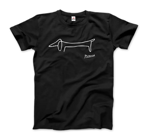 Pablo Picasso Dachshund Dog (lump) Artwork T-shirt - Men (unisex) / Black / s - T-shirt