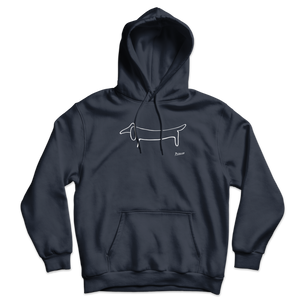 Pablo Picasso Dachshund Dog (Lump) Artwork Unisex Hoodie - Navy / S - Hoodie
