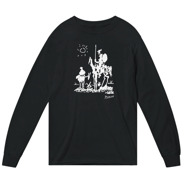 Pablo Picasso Don Quixote of La Mancha 1955 Artwork Long Sleeve Shirt - Black / Small - Long Sleeve Shirt