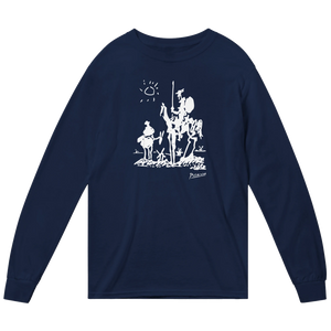 Pablo Picasso Don Quixote of La Mancha 1955 Artwork Long Sleeve Shirt - Navy / Small - Long Sleeve Shirt