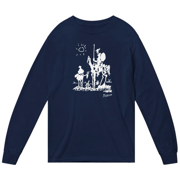 Pablo Picasso Don Quixote of La Mancha 1955 Artwork Long Sleeve Shirt - Navy / Small - Long Sleeve Shirt