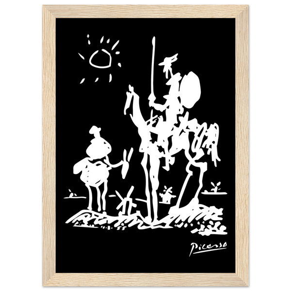Pablo Picasso Don Quixote of La Mancha 1955 Artwork Poster - Matte / 8 x 12″ (21 29.7cm) Wood
