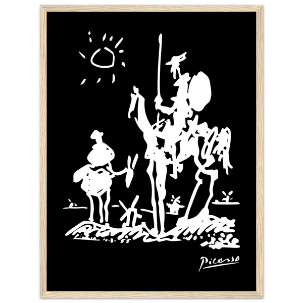 Pablo Picasso Don Quixote of La Mancha 1955 Artwork Poster - Matte / 18 x 24″ (45 60cm) Wood