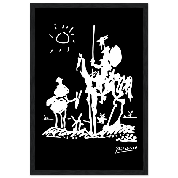 Pablo Picasso Don Quixote of La Mancha 1955 Artwork Poster - Matte / 12 x 18″ (30 45cm) Black
