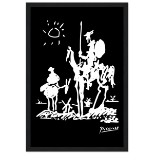 Pablo Picasso Don Quixote of La Mancha 1955 Artwork Poster - Matte / 12 x 18″ (30 45cm) Black