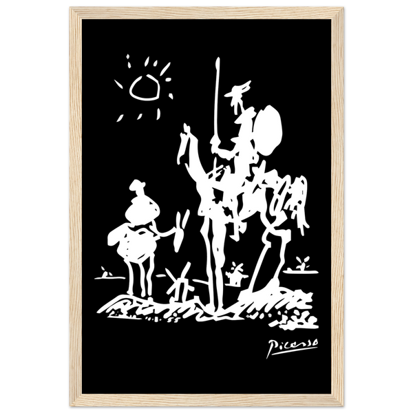 Pablo Picasso Don Quixote of La Mancha 1955 Artwork Poster - Matte / 12 x 18″ (30 45cm) Wood