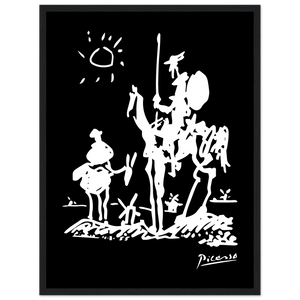 Pablo Picasso Don Quixote of La Mancha 1955 Artwork Poster - Matte / 18 x 24″ (45 60cm) Black