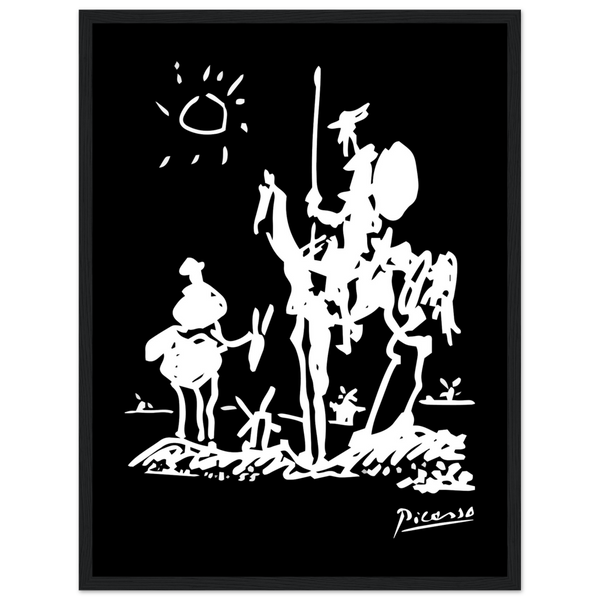 Pablo Picasso Don Quixote of La Mancha 1955 Artwork Poster - Matte / 18 x 24″ (45 60cm) Black