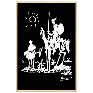 Pablo Picasso Don Quixote of La Mancha 1955 Artwork Poster - Matte / 24 x 36″ (60 90cm) Wood