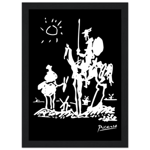 Pablo Picasso Don Quixote of La Mancha 1955 Artwork Poster - Matte / 8 x 12″ (21 29.7cm) Black