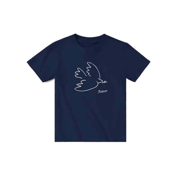 Pablo Picasso Dove Of Peace 1949 Artwork T-Shirt - Youth / Navy / S - T-Shirt