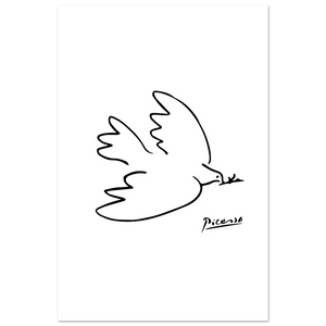 Pablo Picasso Dove of Peace Line Artwork Poster - Matte / 8 x 12″ (21 x 29.7cm) / None - Poster
