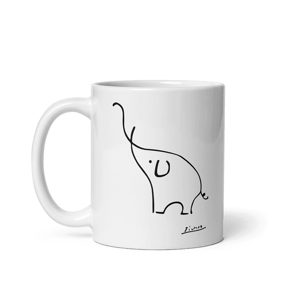Pablo Picasso Elephant Sketch Artwork Mug - 11oz (325mL) - Mug