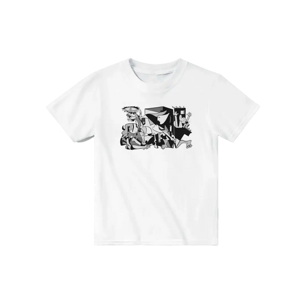 Pablo Picasso Guernica 1937 Artwork Reproduction T-Shirt - Youth / White / S - T-Shirt