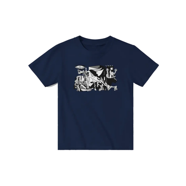 Pablo Picasso Guernica 1937 Artwork Reproduction T-Shirt - Youth / Navy / S - T-Shirt