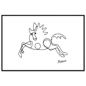 Pablo Picasso - Horse Line Art Poster - Matte / 24 x 36″ (60 x 90cm) / Black - Poster