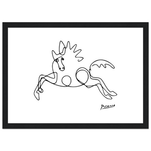 Pablo Picasso - Horse Line Art Poster - Matte / 8 x 12″ (21 x 29.7cm) / Black - Poster