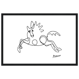 Pablo Picasso - Horse Line Art Poster - Matte / 12 x 18″ (30 x 45cm) / Black - Poster