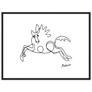Pablo Picasso - Horse Line Art Poster - Matte / 18 x 24″ (45 x 60cm) / Black - Poster