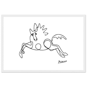 Pablo Picasso - Horse Line Art Poster - Matte / 12 x 18″ (30 x 45cm) / White - Poster