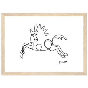 Pablo Picasso - Horse Line Art Poster - Matte / 8 x 12″ (21 x 29.7cm) / Wood - Poster