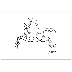 Pablo Picasso - Horse Line Art Poster - Matte / 8 x 12″ (21 x 29.7cm) / None - Poster