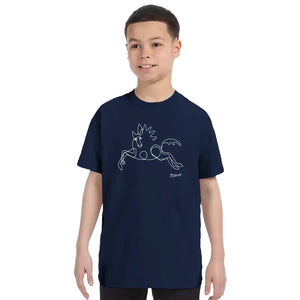 Pablo Picasso Horse Line Art T-Shirt - Youth / Navy / S - T-Shirt