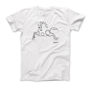 Pablo Picasso Horse Line Art T-Shirt - Men (Unisex) / White / S - T-Shirt
