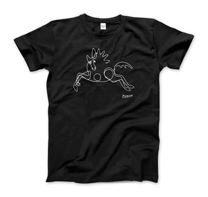 Pablo Picasso Horse Line Art T-Shirt - Men (Unisex) / Black / S - T-Shirt