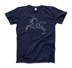 Pablo Picasso Horse Line Art T-Shirt - Men (Unisex) / Navy / S - T-Shirt
