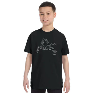 Pablo Picasso Horse Line Art T-Shirt - Youth / Black / S - T-Shirt