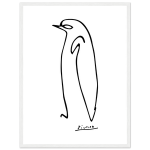 Pablo Picasso Penguin Line Artwork Poster - Matte / 18 x 24″ (45 60cm) White