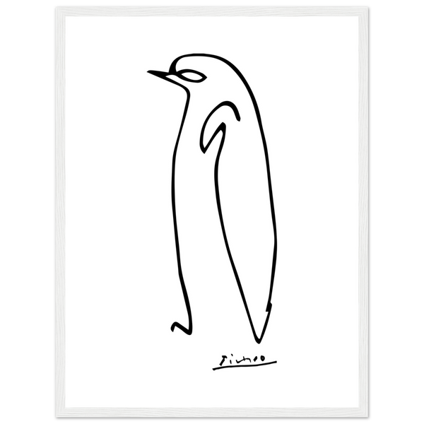 Pablo Picasso Penguin Line Artwork Poster - Matte / 18 x 24″ (45 60cm) White