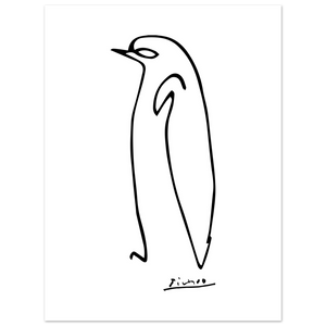 Pablo Picasso Penguin Line Artwork Poster - Matte / 18 x 24″ (45 60cm) None