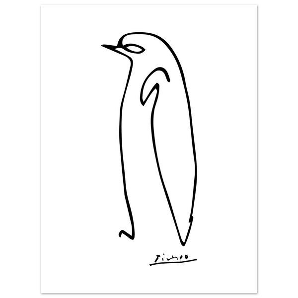 Pablo Picasso Penguin Line Artwork Poster - Matte / 18 x 24″ (45 60cm) None