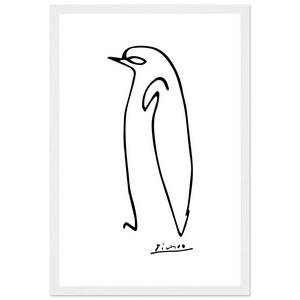 Pablo Picasso Penguin Line Artwork Poster - Matte / 12 x 18″ (30 45cm) White