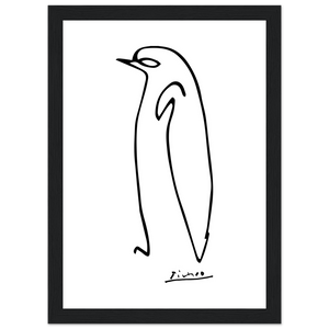 Pablo Picasso Penguin Line Artwork Poster - Matte / 8 x 12″ (21 29.7cm) Black