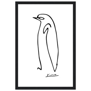 Pablo Picasso Penguin Line Artwork Poster - Matte / 12 x 18″ (30 45cm) Black
