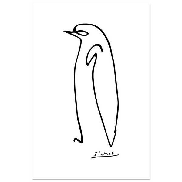 Pablo Picasso Penguin Line Artwork Poster - Matte / 12 x 18″ (30 45cm) None