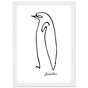 Pablo Picasso Penguin Line Artwork Poster - Matte / 8 x 12″ (21 29.7cm) White