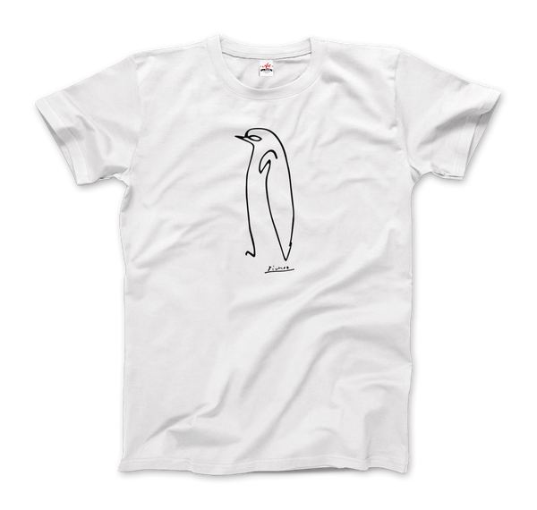 Pablo Picasso Penguin Line Artwork T - Shirt - Youth / White / S - T - Shirt