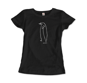 Pablo Picasso Penguin Line Artwork T - Shirt - Women (Fitted) / Black / S - T - Shirt