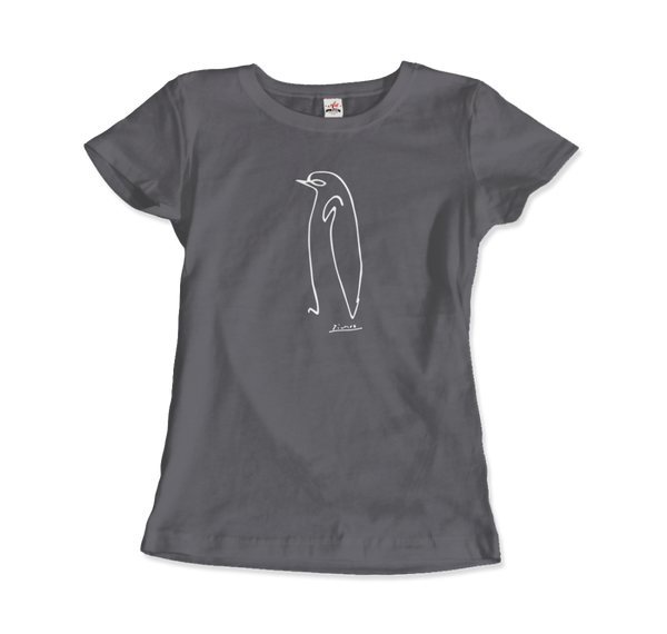 Pablo Picasso Penguin Line Artwork T - Shirt - Women (Fitted) / Charcoal / S - T - Shirt