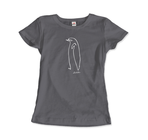 Pablo Picasso Penguin Line Artwork T - Shirt - Women (Fitted) / Charcoal / S - T - Shirt