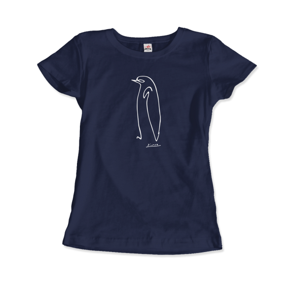 Pablo Picasso Penguin Line Artwork T - Shirt - Women (Fitted) / Navy / S - T - Shirt