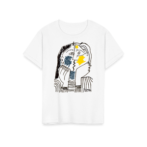Pablo Picasso The Kiss 1979 Artwork T-Shirt - Youth / White / S - T-Shirt