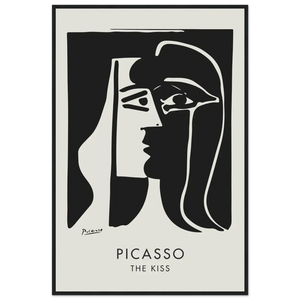 Pablo Picasso The Kiss Artwork Poster - Matte / 24 x 36″ (60 x 90cm) / Black - Poster