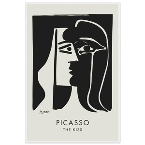 Pablo Picasso The Kiss Artwork Poster - Matte / 24 x 36″ (60 x 90cm) / White - Poster